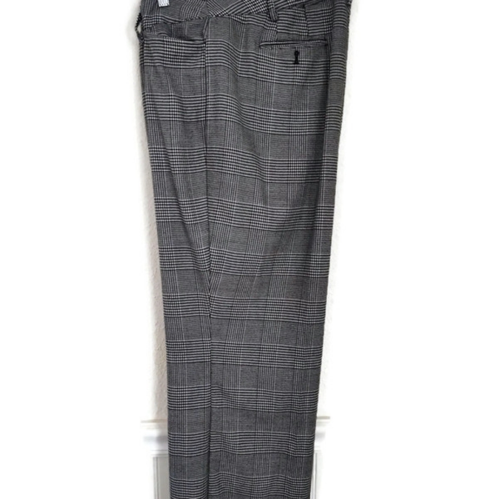 Glen Plaid Womens Career Grandpa Core Pants Size 16 - Picture 3 of 3